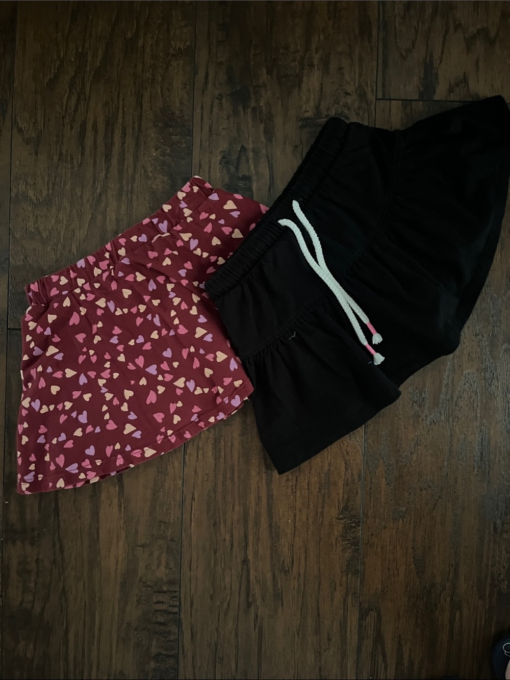 2 EUC girls cotton skirts with shorts
